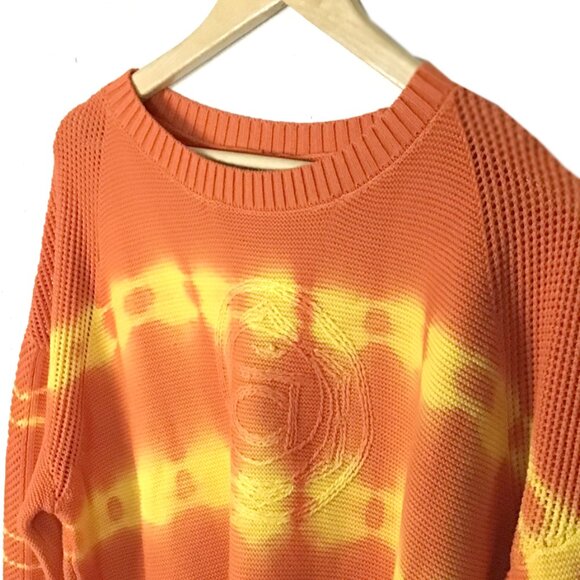 DESIGUAL Orange Faded and Ethnic Knit Sweater - Picture 5 of 12